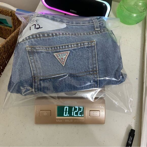 Vintage 90s Guess Jeans Womens 31 Shorts Blue High-Waisted Frayed Hem Streetwear - Picture 10 of 10